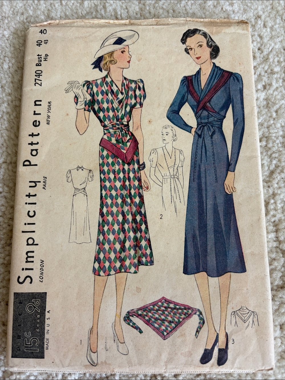 Simplicity vintage Women’s Midi Dress Pattern #2740